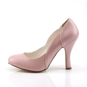 Pin Up Couture SMITTEN-04 Pump (Baby Pink Faux Leather)