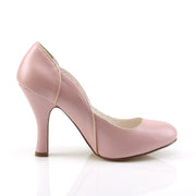 Pin Up Couture SMITTEN-04 Pump (Baby Pink Faux Leather)