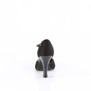 Pin Up Couture SMITTEN-10 Pump (Black Micro Suede-Black Patent)