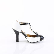 Pin Up Couture SMITTEN-10 Pump (White-Black Patent)