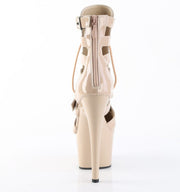 Pleaser ADORE-1013MST Platform Ankle Boot (Nude Patent/Nude)