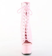 Pleaser ADORE-1016 Platform Ankle Boot (Baby Pink Patent/Baby Pink)