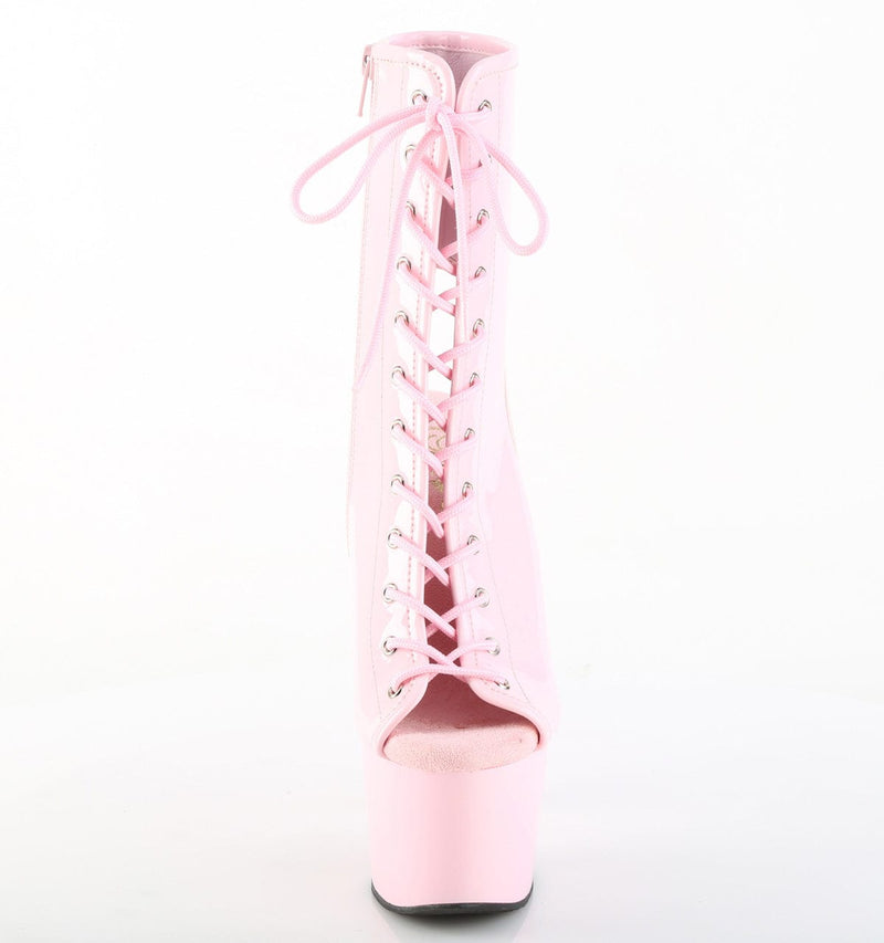 Pleaser ADORE-1016 Platform Ankle Boot (Baby Pink Patent/Baby Pink)