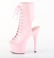 Pleaser ADORE-1016 Platform Ankle Boot (Baby Pink Patent/Baby Pink)