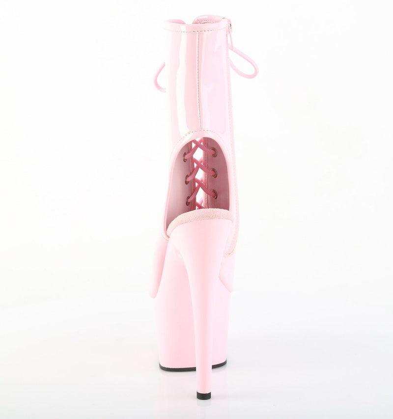 Pleaser ADORE-1016 Platform Ankle Boot (Baby Pink Patent/Baby Pink)
