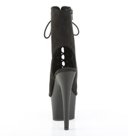 Pleaser ADORE-1016 Platform Ankle Boot (Black Faux Suede/Black Matte)