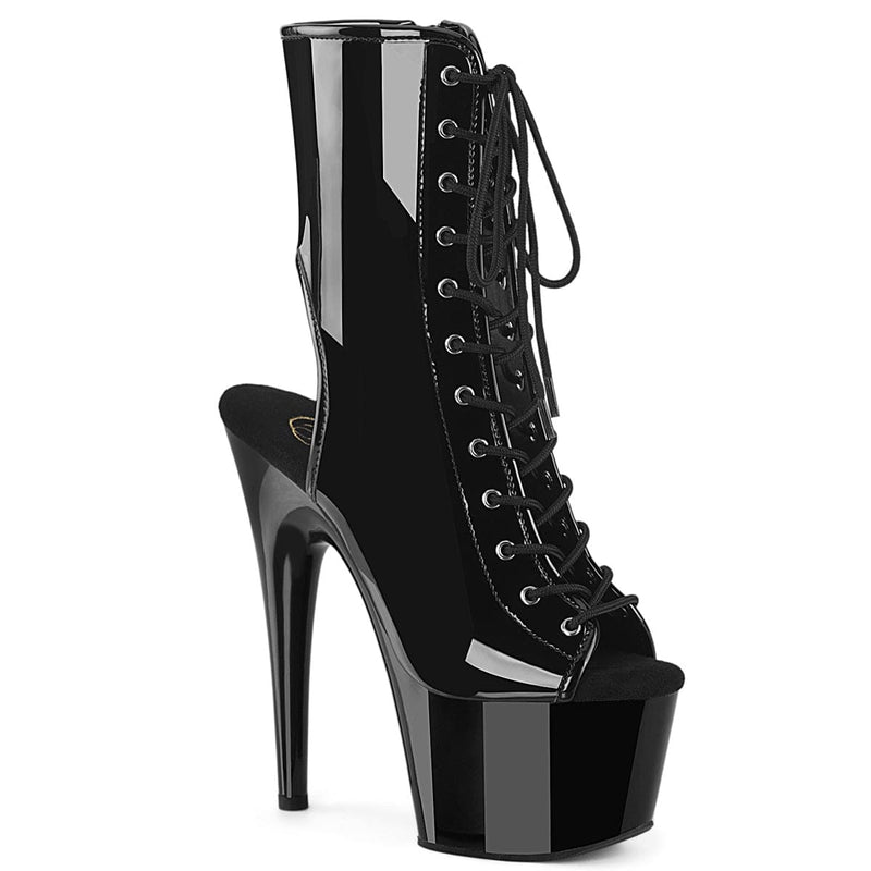 Pleaser ADORE-1016 Platform Ankle Boot (Black Patent/Black) 5