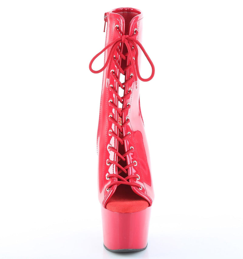 Pleaser ADORE-1016 Platform Ankle Boot (Red Patent/Red)