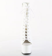 Pleaser ADORE-1016 Platform Ankle Boot (White Patent/White)