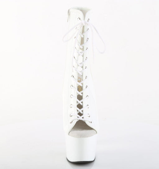 Pleaser ADORE-1016 Platform Ankle Boot (White Patent/White)