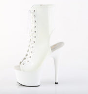 Pleaser ADORE-1016 Platform Ankle Boot (White Patent/White)