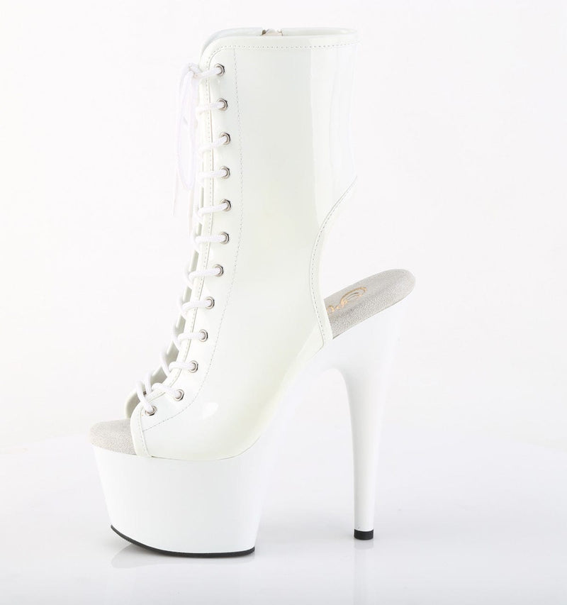 Pleaser ADORE-1016 Platform Ankle Boot (White Patent/White)