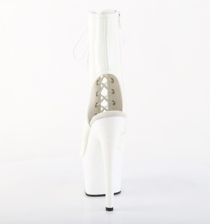 Pleaser ADORE-1016 Platform Ankle Boot (White Patent/White)