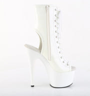 Pleaser ADORE-1016 Platform Ankle Boot (White Patent/White)
