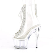 Pleaser ADORE-1016C-2 Platform Ankle Boot (Clear-Rhinestone/Clear)