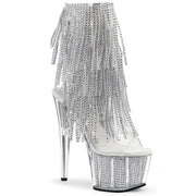Pleaser ADORE-1017SRS Platform Ankle Boot (Clear-Silver Rhinestone/Silver SRhinestone) 5