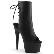 Pleaser ADORE-1018 Platform Ankle Boot (Black Faux Leather/Black Matte) 5