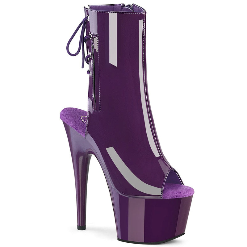 Pleaser ADORE-1018 Platform Ankle Boot (Purple Patent/Purple)