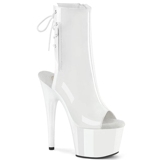 Pleaser ADORE-1018 Platform Ankle Boot (White Patent/White)