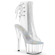 Pleaser ADORE-1018C Platform Ankle Boot (Clear/Clear) 5
