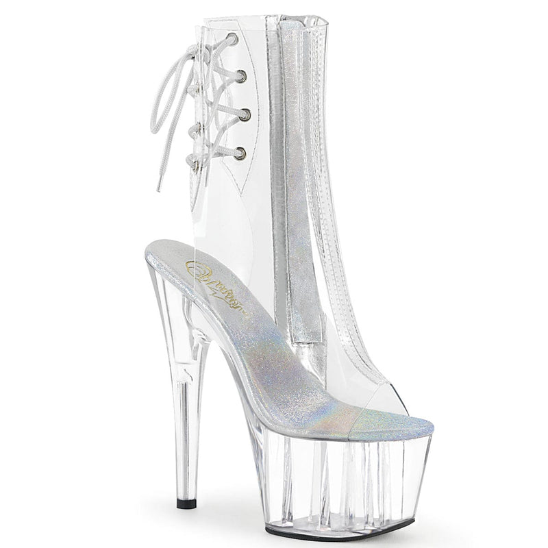 Pleaser ADORE-1018C Platform Ankle Boot (Clear/Clear) 5