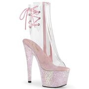 Pleaser ADORE-1018C Platform Ankle Boot (Clear/Opal Multi Glitter) 5
