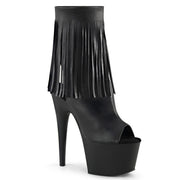 Pleaser ADORE-1019 Platform Ankle Boot (Black Faux Leather/Black Matte)