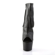 Pleaser ADORE-1019 Platform Ankle Boot (Black Faux Leather/Black Matte)