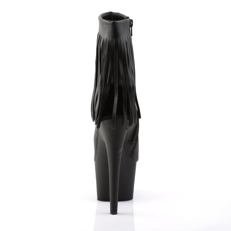 Pleaser ADORE-1019 Platform Ankle Boot (Black Faux Leather/Black Matte)