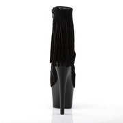 Pleaser ADORE-1019 Platform Ankle Boot (Black Suede/Black Matte)
