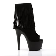 Pleaser ADORE-1019 Platform Ankle Boot (Black Suede/Black Matte)