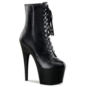 Pleaser ADORE-1020 Platform Ankle Boot (Black Leather/Black)