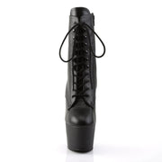 Pleaser ADORE-1020 Platform Ankle Boot (Black Leather/Black)