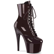 Pleaser ADORE-1020 Platform Ankle Boot (Coffee Patent/Coffee) 5