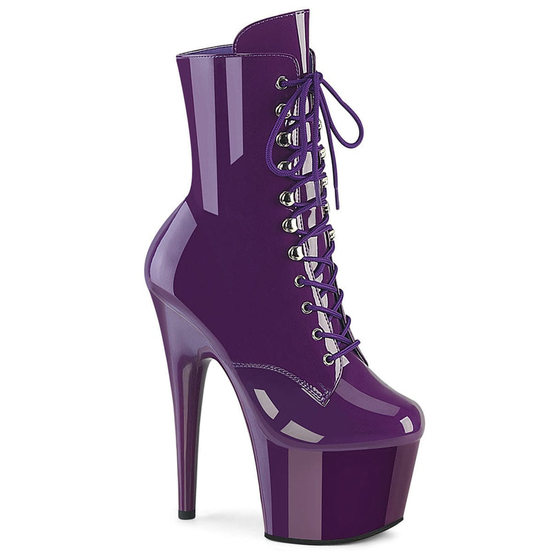 Pleaser ADORE-1020 Platform Ankle Boot (Purple Patent/Purple)