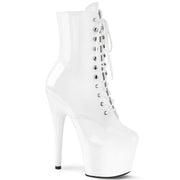 Pleaser ADORE-1020 Platform Ankle Boot (White Patent/White) 5