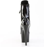 Pleaser ADORE-1020BLG Platform Ankle Boot (Black Patent-Blue Glitter/Black)
