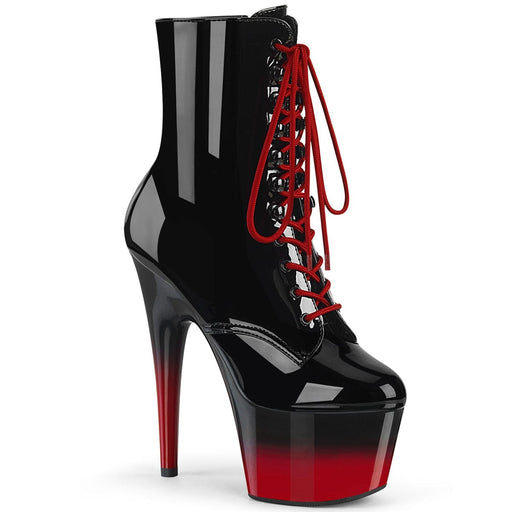 Pleaser ADORE-1020BR-H Platform Ankle Boot (Black Patent/Black-Red) 5