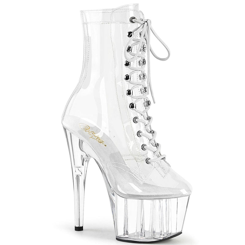 Pleaser ADORE-1020C Platform Ankle Boot (Clear/Clear)