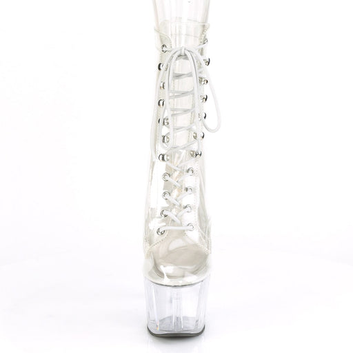 Pleaser ADORE-1020C Platform Ankle Boot (Clear/Clear)