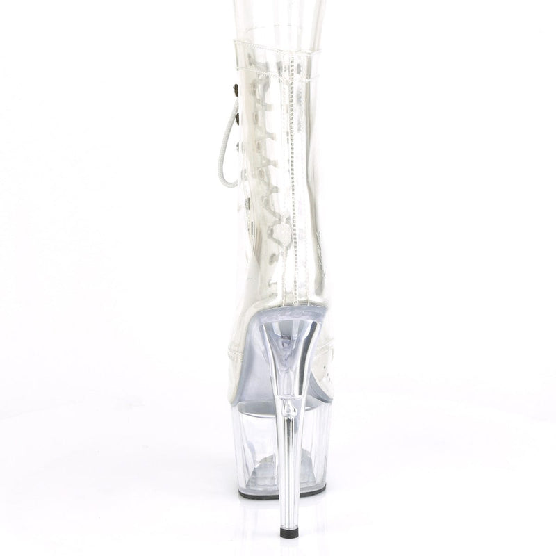 Pleaser ADORE-1020C Platform Ankle Boot (Clear/Clear)