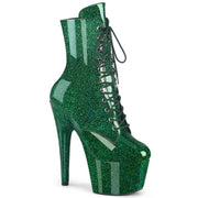 Pleaser ADORE-1020GP Platform Ankle Boot (Emerald Green Glitter Patent/M) 5