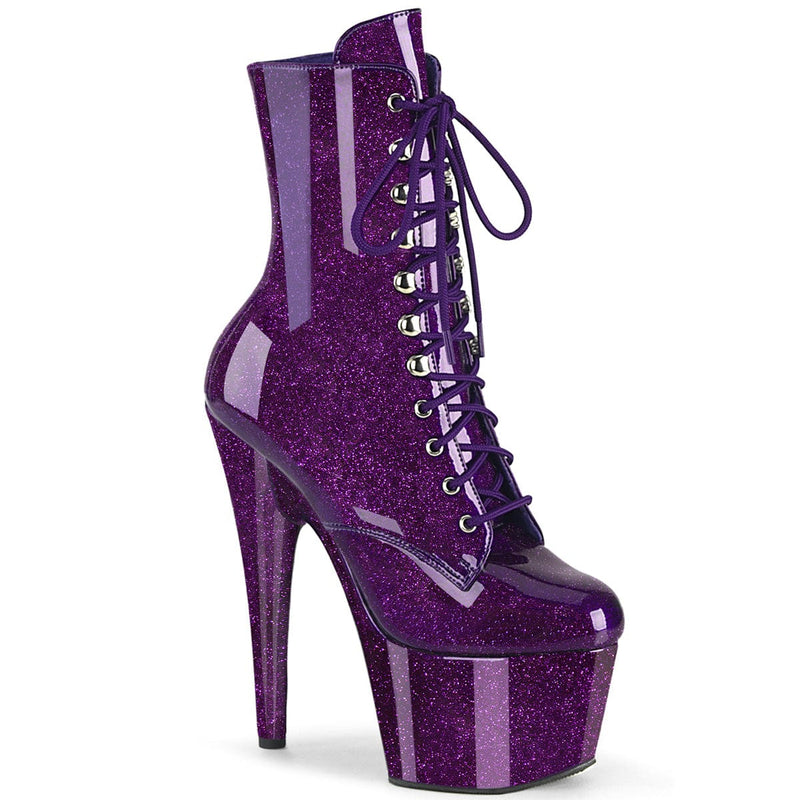 Pleaser ADORE-1020GP Platform Ankle Boot (Purple Glitter Patent/M) 5