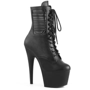 Pleaser ADORE-1020PK Platform Ankle Boot (Black Faux Leather/Black Matte) 5