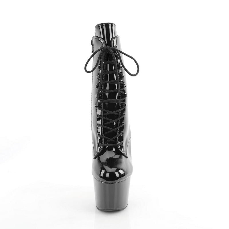 Pleaser ADORE-1020WR Black Patent/Black Ankle Boot