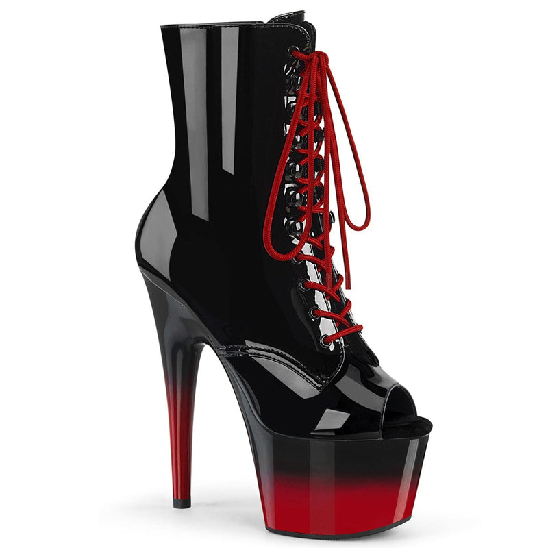 Pleaser ADORE-1021BR-H Platform Ankle Boot (Black Patent/Black-Red) 5
