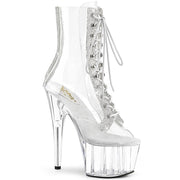 Pleaser ADORE-1021C-2 Platform Ankle Boot (Clear-Rhinestone/Clear)