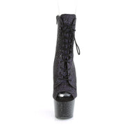 Pleaser ADORE-1021MG Platform Ankle Boot (Purple Glitter/Black)