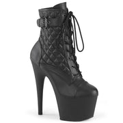Pleaser ADORE-1033 Platform Ankle Boot (Black Faux Le/Black Matte) 5