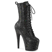 Pleaser ADORE-1040LPH Platform Ankle Boot (Black Leopard Print Holo/M) 5